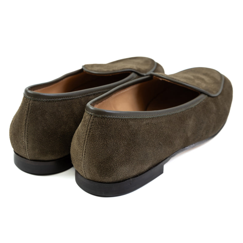 Shoes Belgian Loafer - Color verde oliva  - Iconic Giulio  - Made in Italy