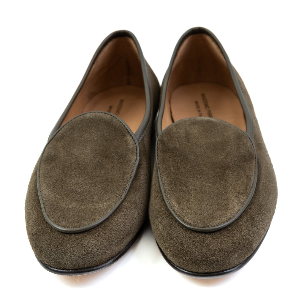 Shoes Belgian Loafer - Color verde oliva  - Iconic Giulio  - Made in Italy