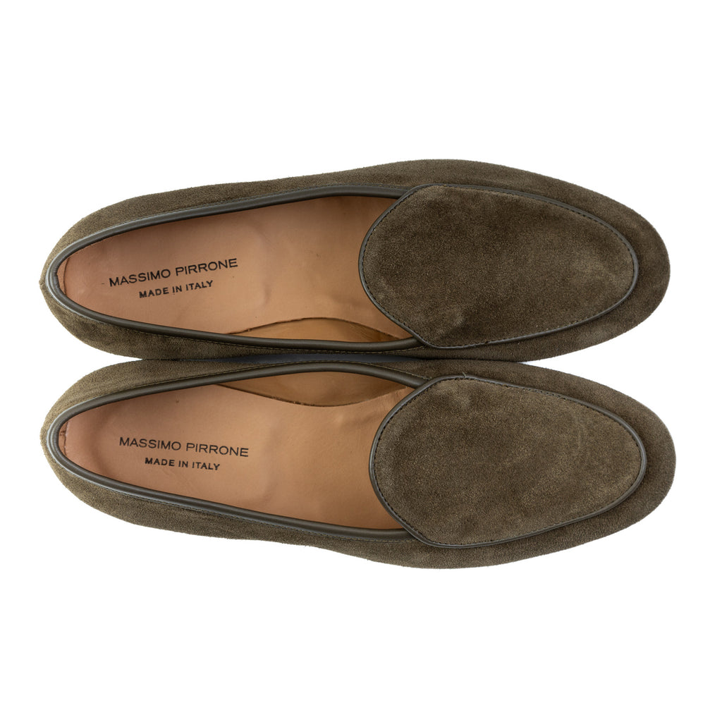 Shoes Belgian Loafer - Color verde oliva  - Iconic Giulio  - Made in Italy