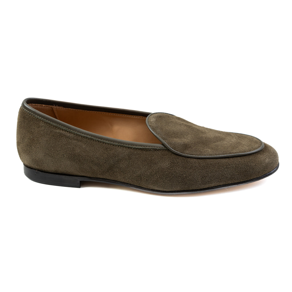 Shoes Belgian Loafer - Color verde oliva  - Iconic Giulio  - Made in Italy