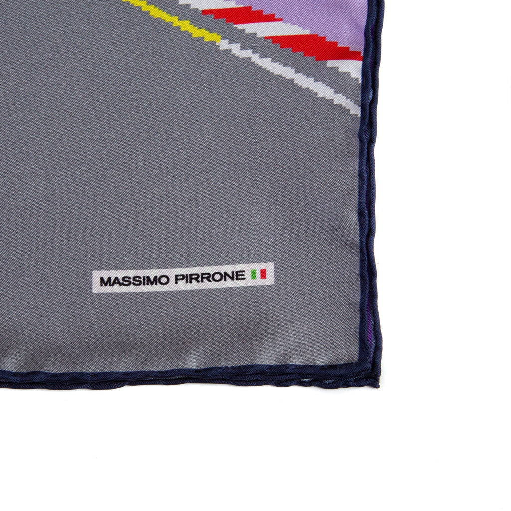 Silk Pocket Square  outrun87  hand  stitched edges