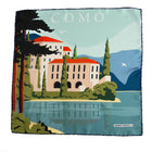 Silk Pocket Square  Como  hand  stitched edges