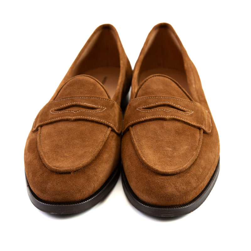 Shoes Penny Loafer suede  - Color tabacco  - Iconic Giulio  - Made in Italy