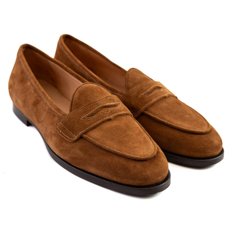 Shoes Penny Loafer suede  - Color tabacco  - Iconic Giulio  - Made in Italy