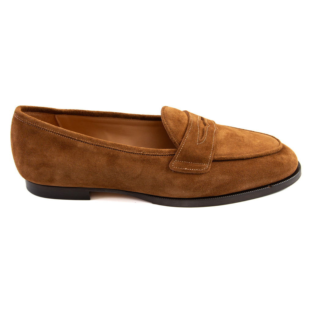 Shoes Penny Loafer suede  - Color tabacco  - Iconic Giulio  - Made in Italy