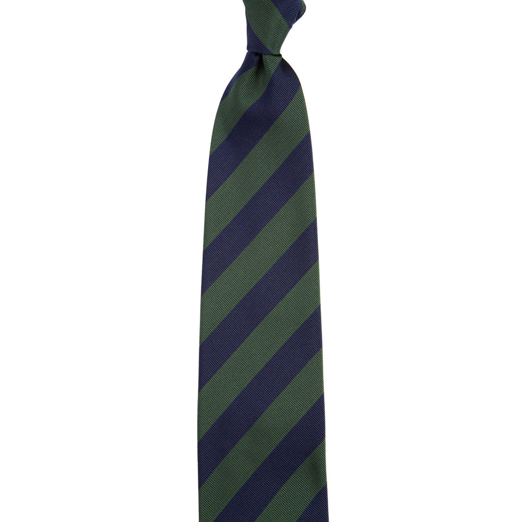 3 FOLD TIE UNLINED  - REGIMENTAL  -  PURE SILK