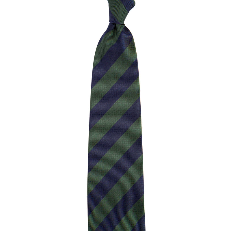3 FOLD TIE UNLINED  - REGIMENTAL  -  PURE SILK