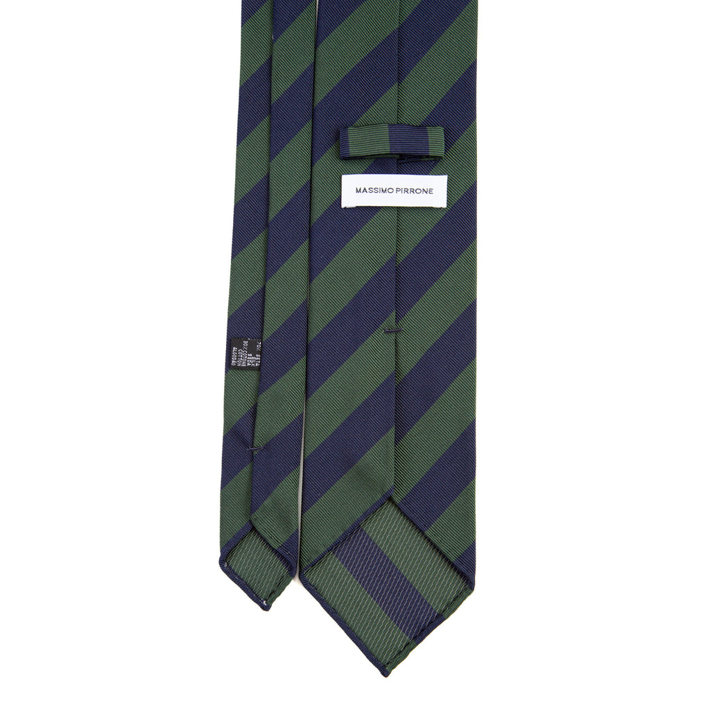3 FOLD TIE UNLINED  - REGIMENTAL  -  PURE SILK
