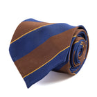 3 FOLD TIE UNLINED  - REGIMENTAL  -  PURE SILK