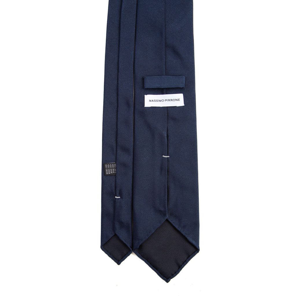 3 FOLD TIE UNLINED  - 500 BIANCA  -  PURE SILK