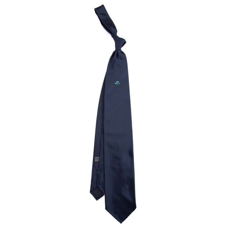 3 FOLD TIE UNLINED  - 500 VERDE  -  PURE SILK