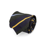 3 FOLD TIE UNLINED  REGIMENTAL  - PURE SILK -  HANDMADE IN ITALY
