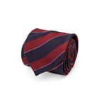 3 FOLD TIE UNLINED  REGIMENTAL  - PURE SILK -  HANDMADE IN ITALY