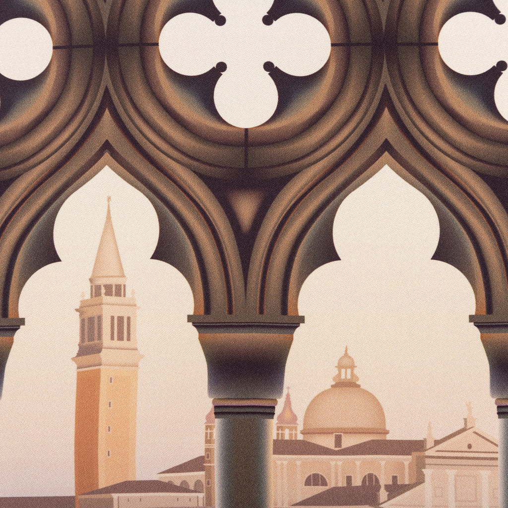 Silk Pocket Square Venezia hand stiched edges