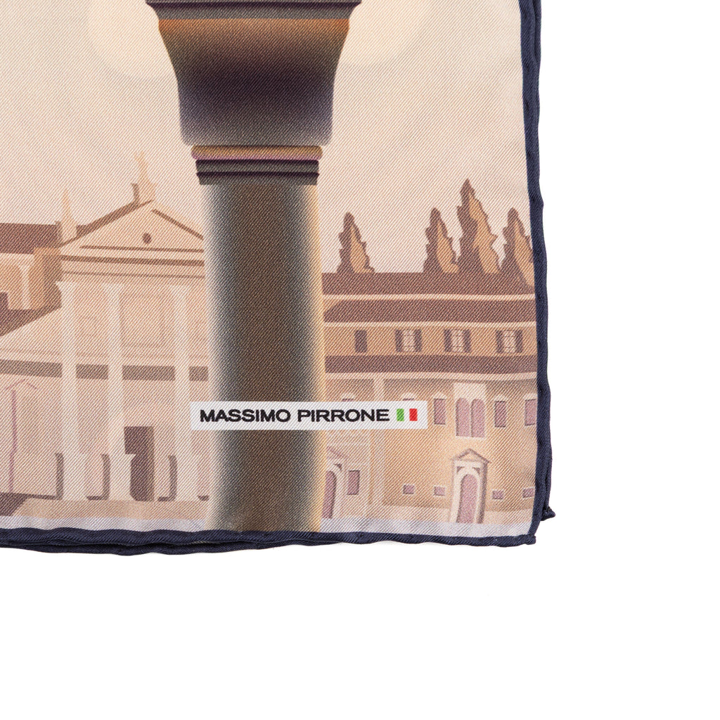 Silk Pocket Square Venezia hand stiched edges