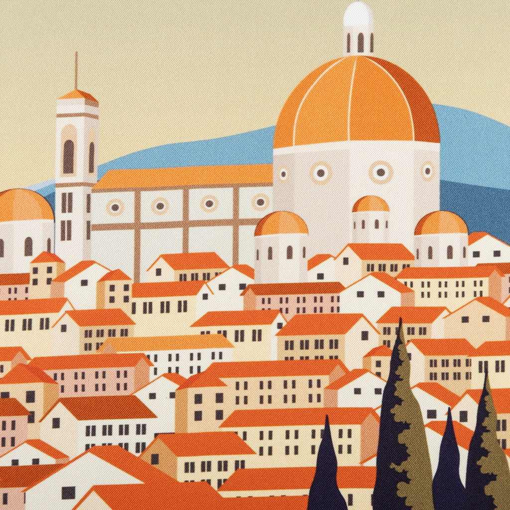 Silk Pocket Square Firenze hand stiched edges