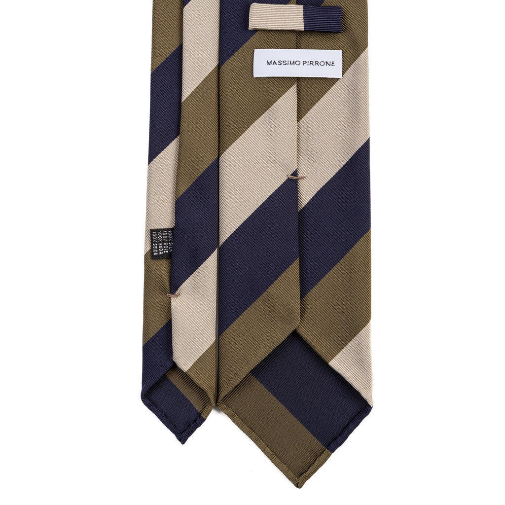 3 FOLD TIE UNLINED   - PURE SILK -  HANDMADE IN ITALY