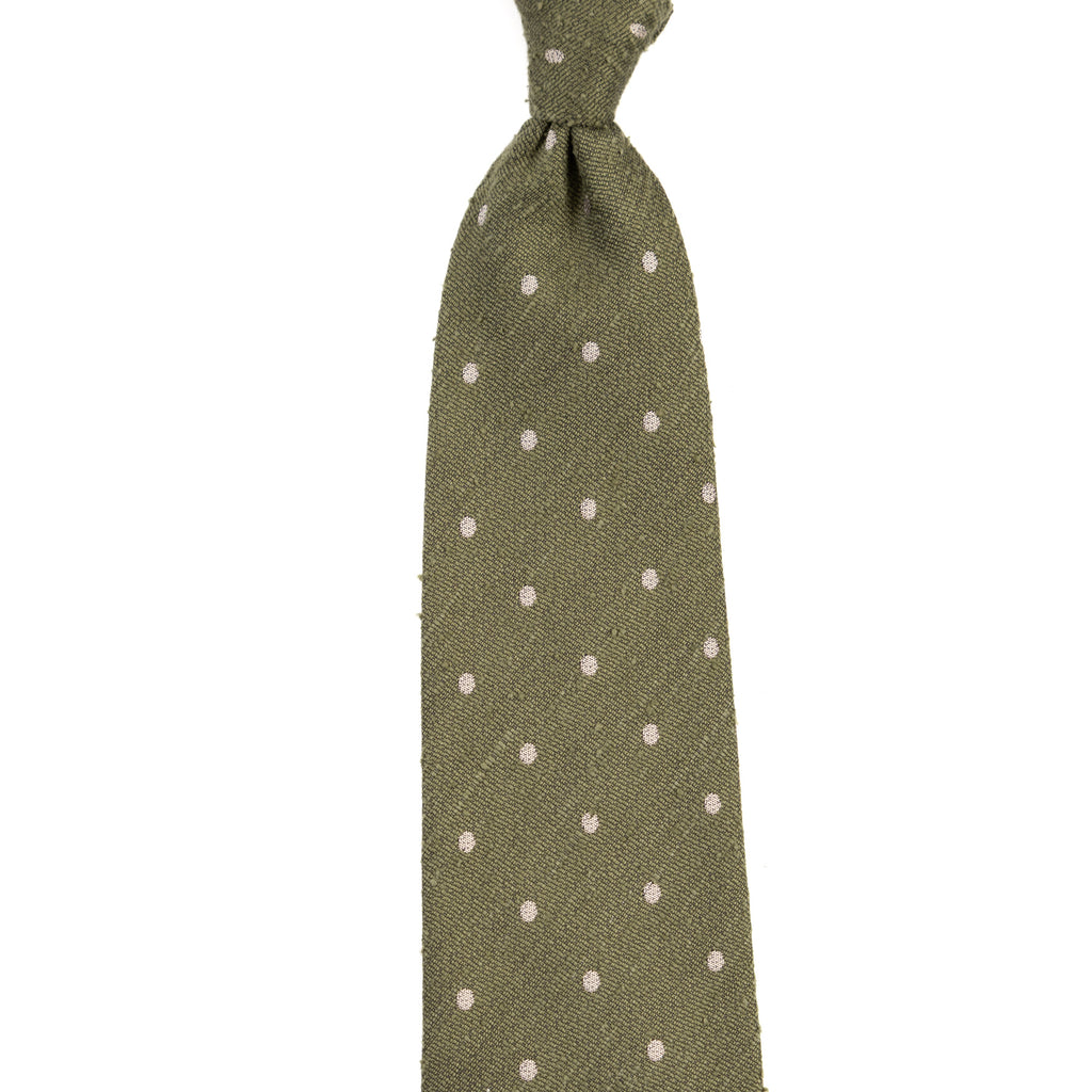 3 FOLD TIE UNLINED   - PURE SILK -  HANDMADE IN ITALY