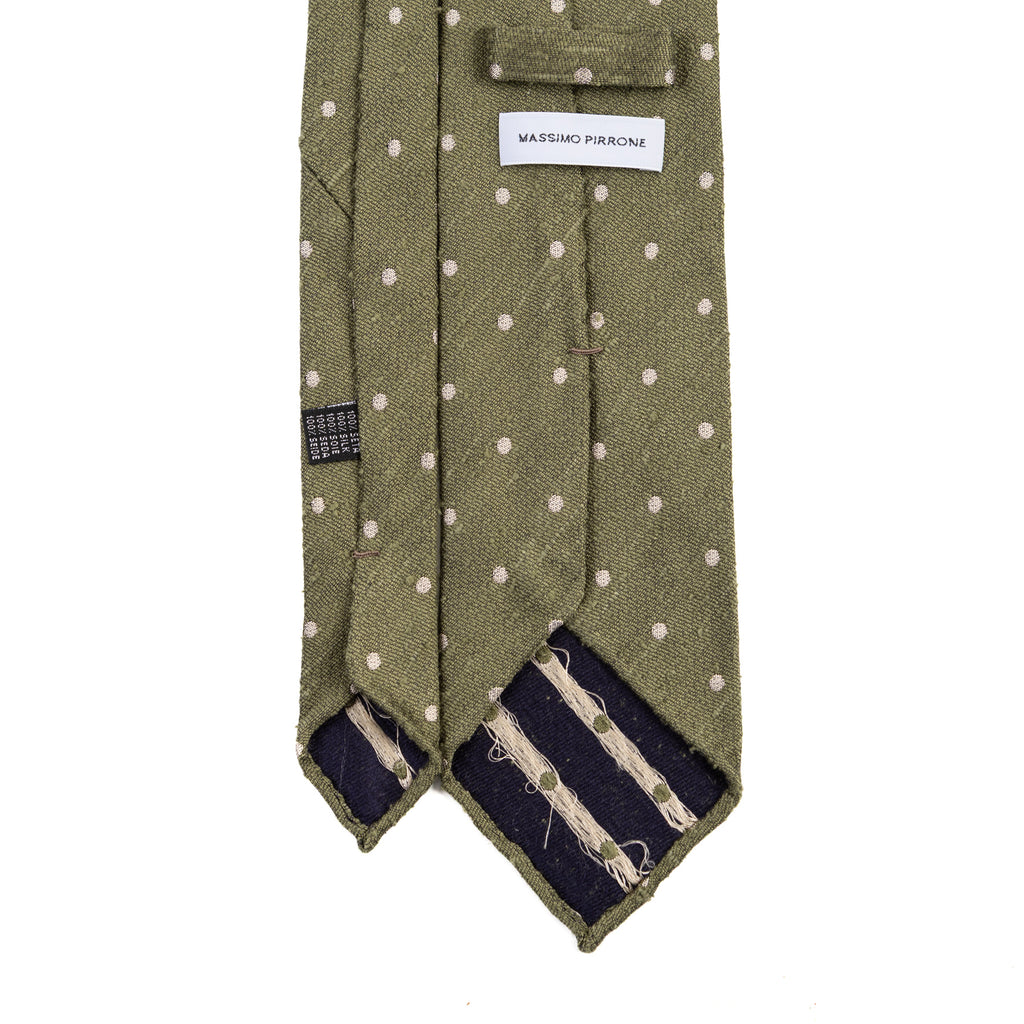 3 FOLD TIE UNLINED   - PURE SILK -  HANDMADE IN ITALY