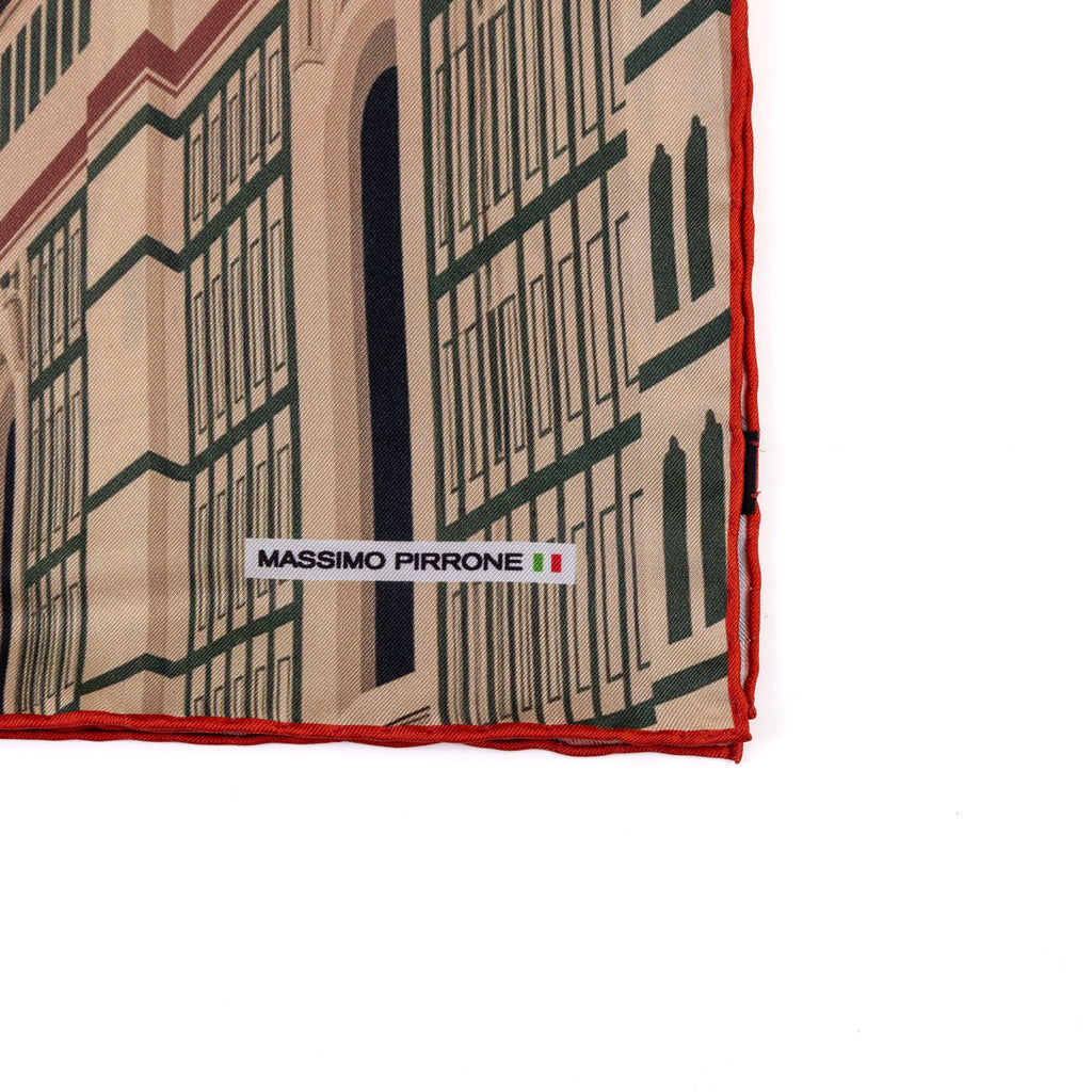 Silk Pocket Square Firenze hand stiched edges