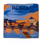 Silk Pocket Square Roma hand stiched edges