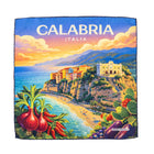 Silk Pocket Square Calabria  hand stiched edges