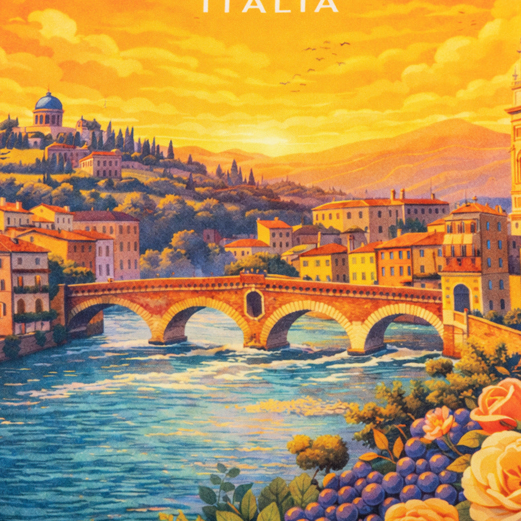 Silk Pocket Square Verona  hand stiched edges