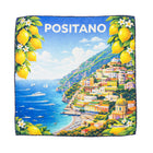 Silk Pocket Square Positano hand stiched edges