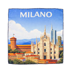 Silk Pocket Square Milano hand stiched edges