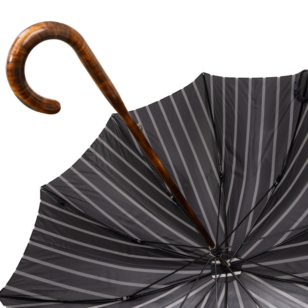 Handmade umbrella with One-Piece Wooden Handle