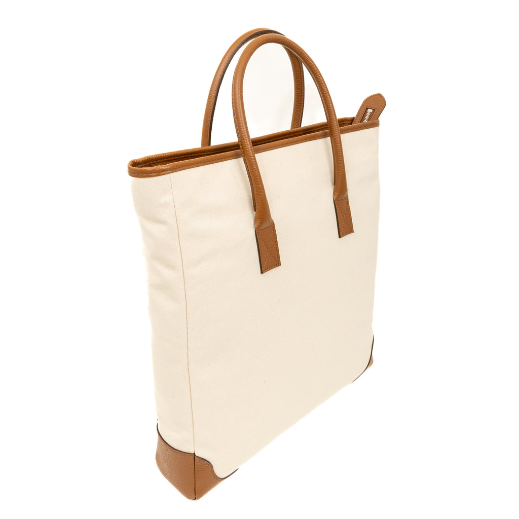 Timeless canvas & leather tote bag