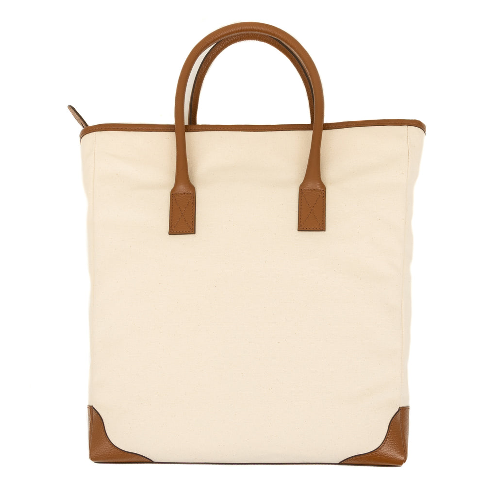 Timeless canvas & leather tote bag