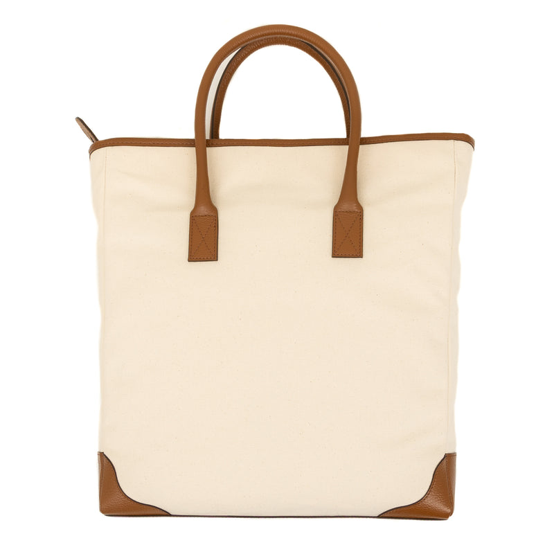Timeless canvas & leather tote bag
