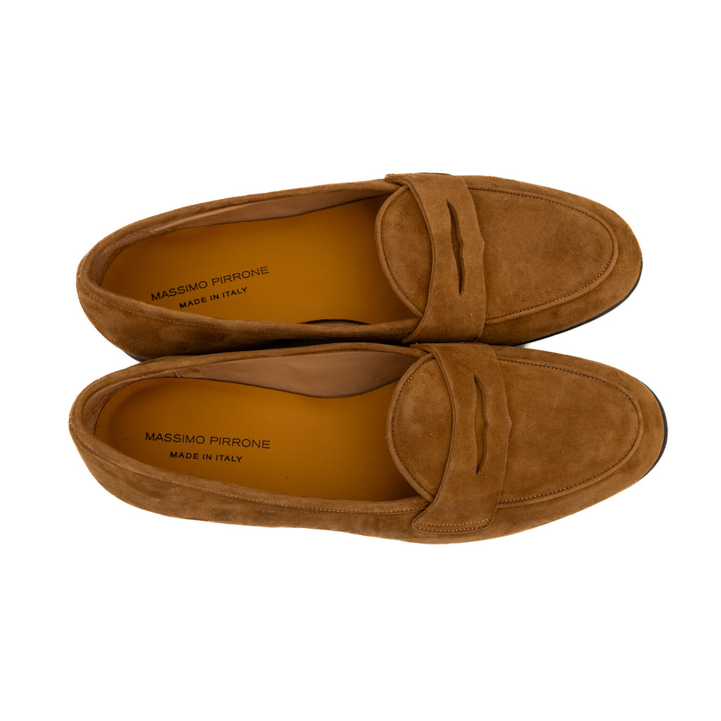 Shoes Penny Loafer - camoscio snuff Iconic Giulio   - made in italy