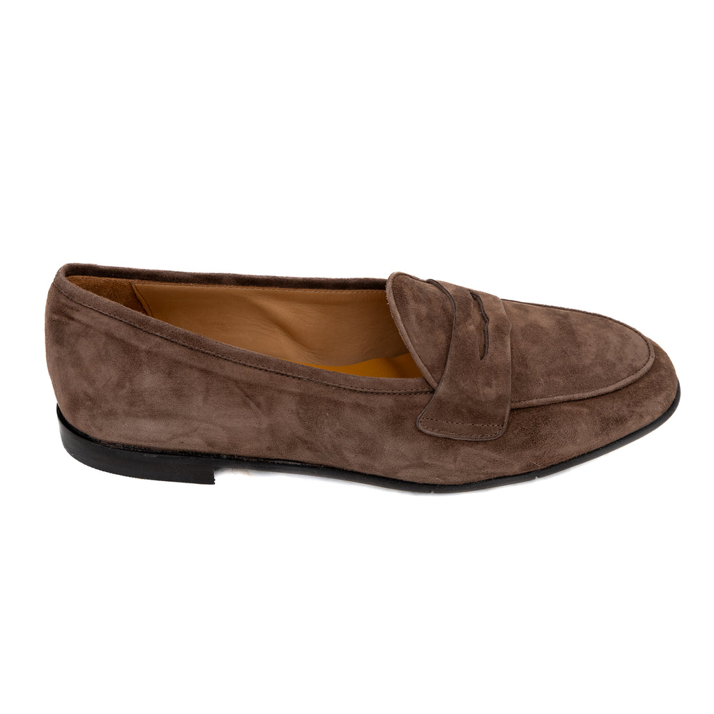 Shoes Penny Loafer - camoscio marrone chiaro  Iconic Giulio   - made in italy