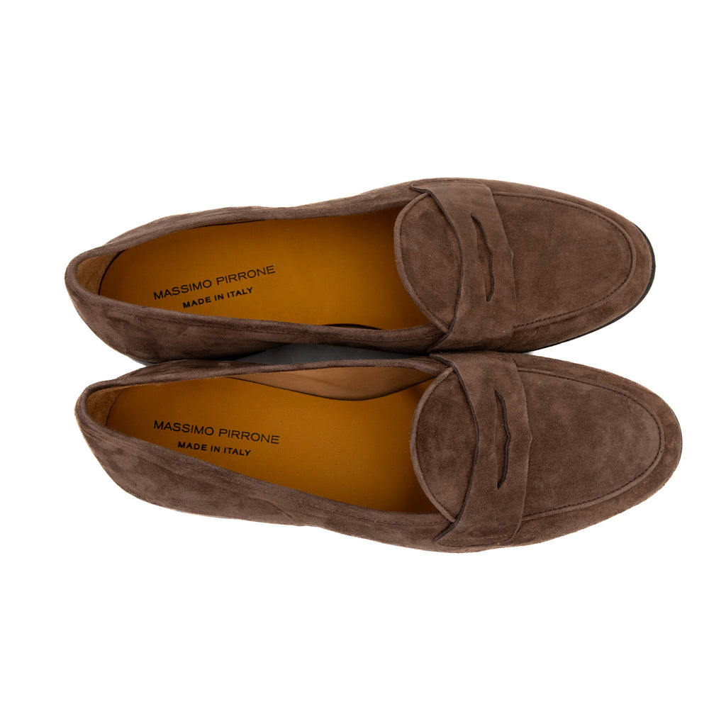 Shoes Penny Loafer - camoscio marrone chiaro  Iconic Giulio   - made in italy