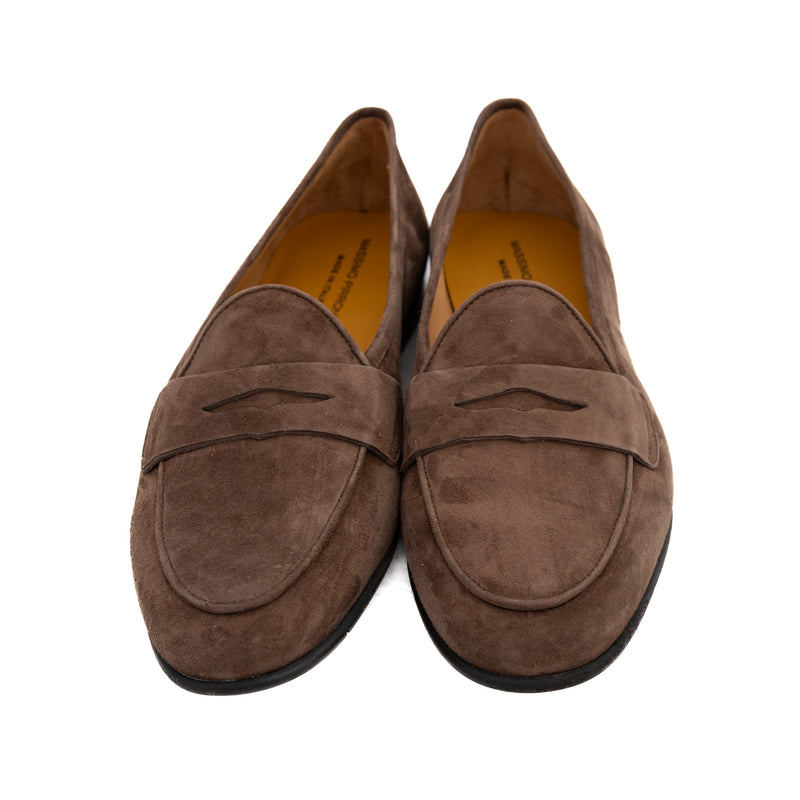 Shoes Penny Loafer - camoscio marrone chiaro  Iconic Giulio   - made in italy