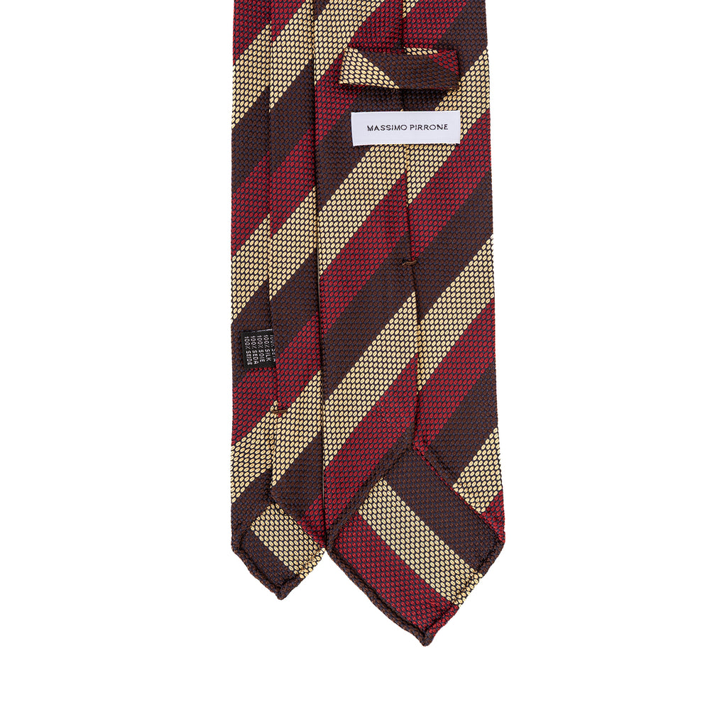 3 FOLD TIE UNLINED Grenadine  - PURE SILK -  HANDMADE IN ITALY