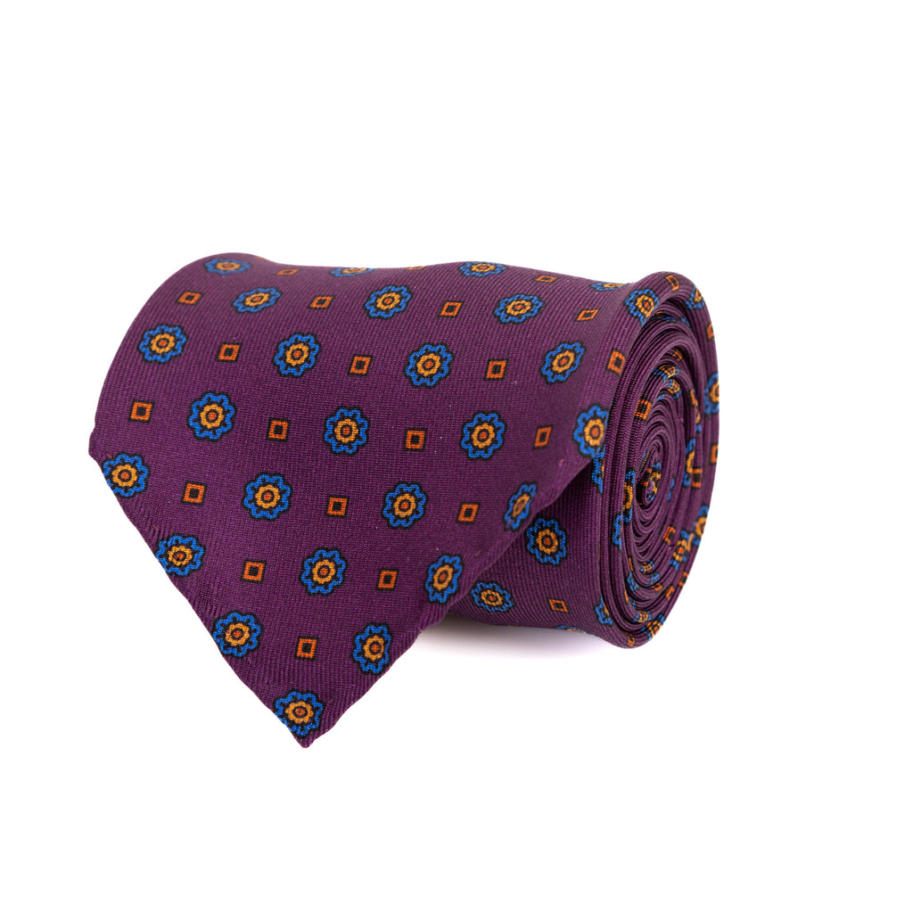 3 FOLD TIE UNLINED - PURE SILK -  HANDMADE IN ITALY