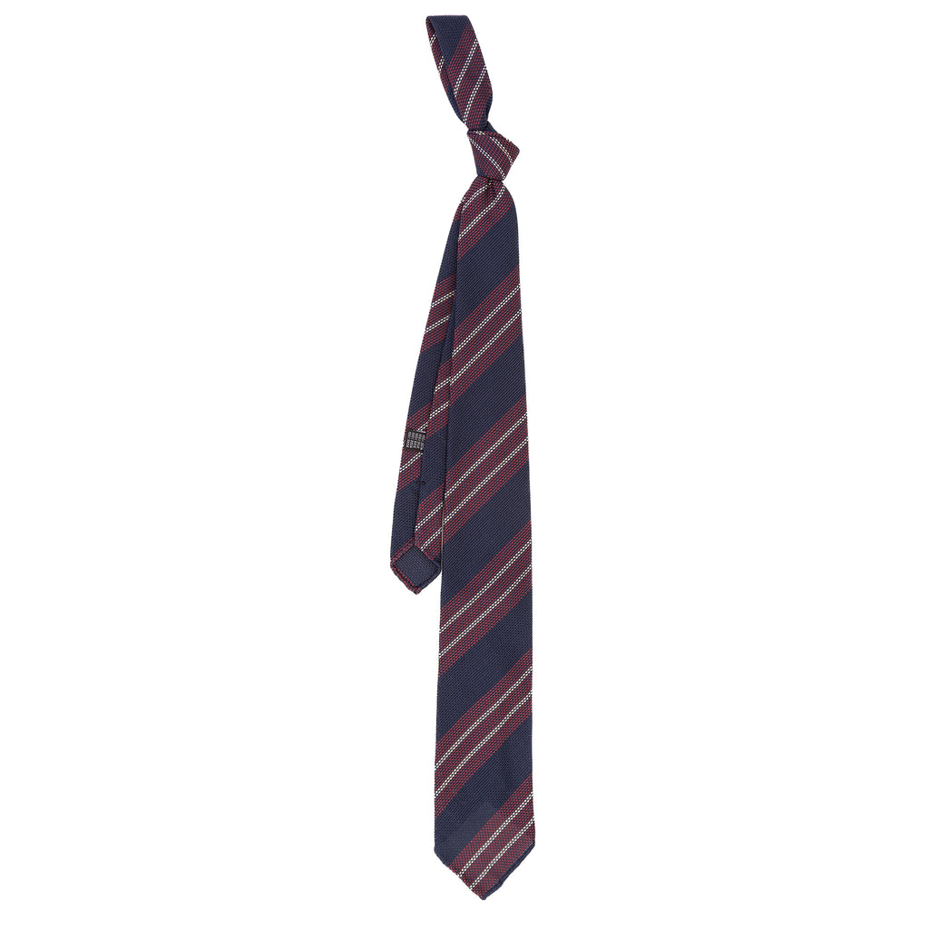 3 FOLD TIE UNLINED GRENADINE - PURE SILK -  HANDMADE IN ITALY