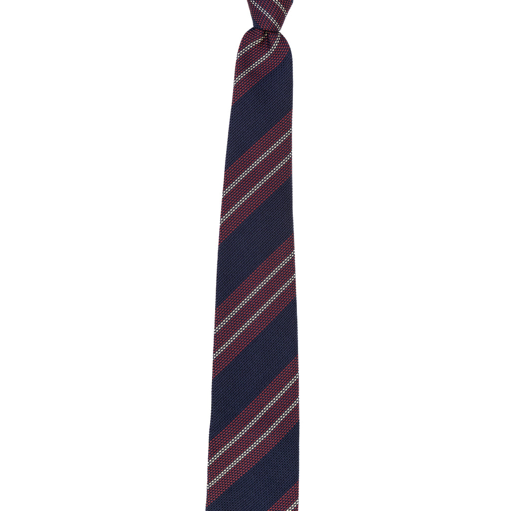 3 FOLD TIE UNLINED GRENADINE - PURE SILK -  HANDMADE IN ITALY