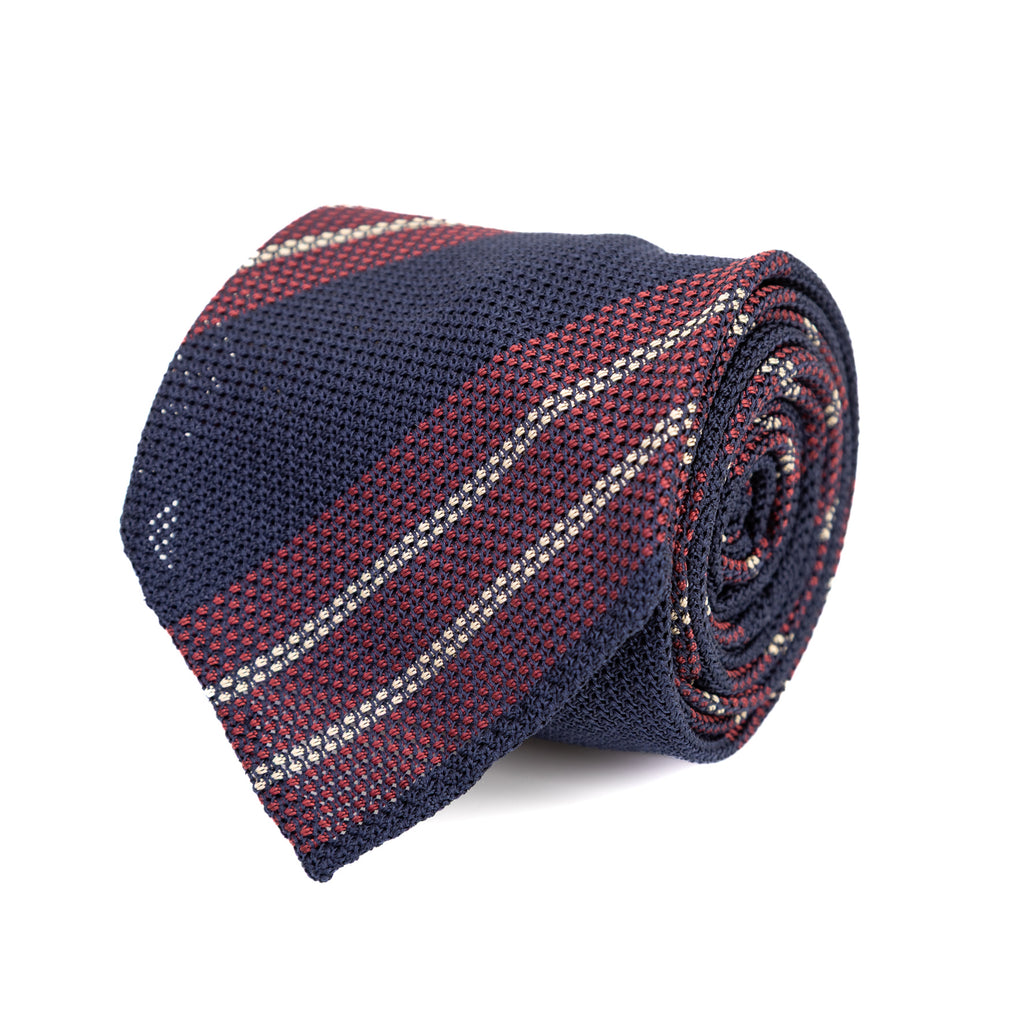 3 FOLD TIE UNLINED GRENADINE - PURE SILK -  HANDMADE IN ITALY