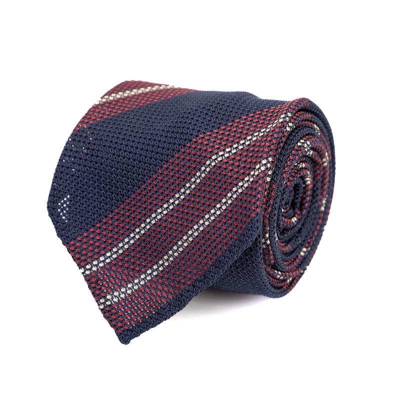 3 FOLD TIE UNLINED GRENADINE - PURE SILK -  HANDMADE IN ITALY