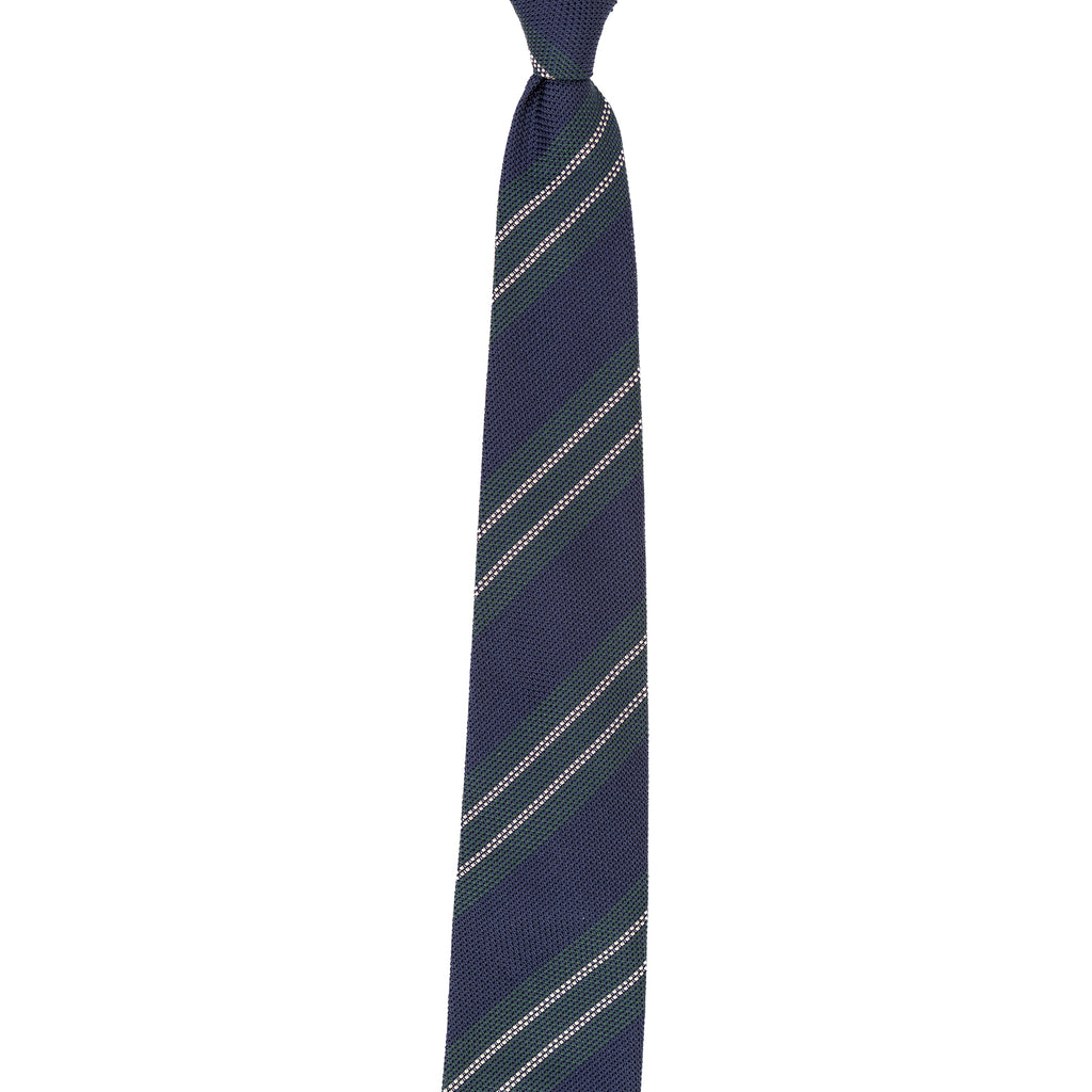 3 FOLD TIE UNLINED - GRENADINE - PURE SILK -  HANDMADE IN ITALY