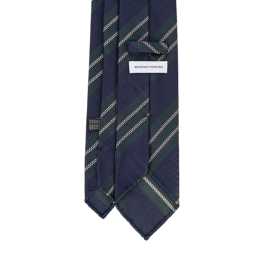 3 FOLD TIE UNLINED - GRENADINE - PURE SILK -  HANDMADE IN ITALY