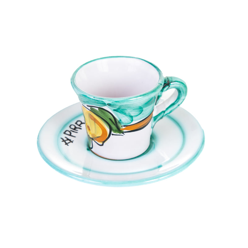 Coffee cup for ristretto verde Turchese Porto Cesareo