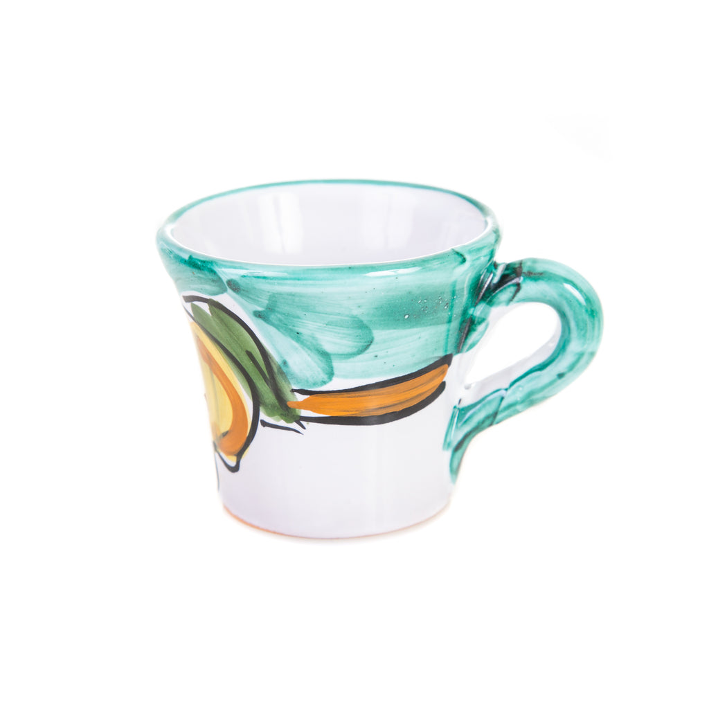 Coffee cup for ristretto verde Turchese Porto Cesareo