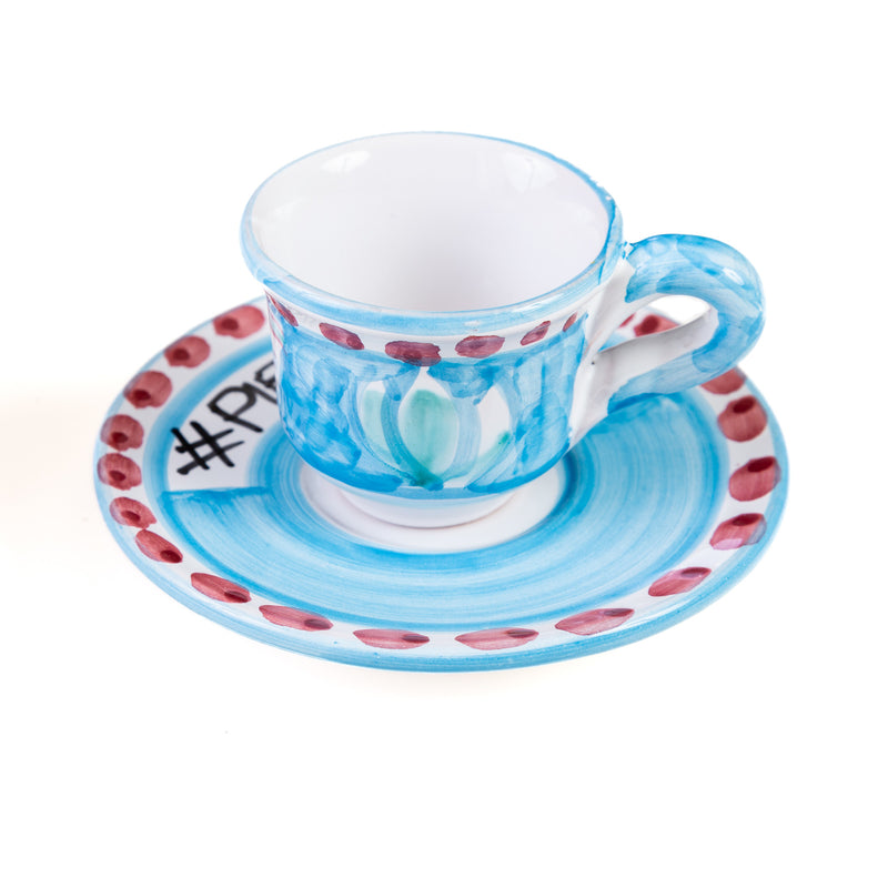 Coffee cup for ristretto  blu mare adriatico