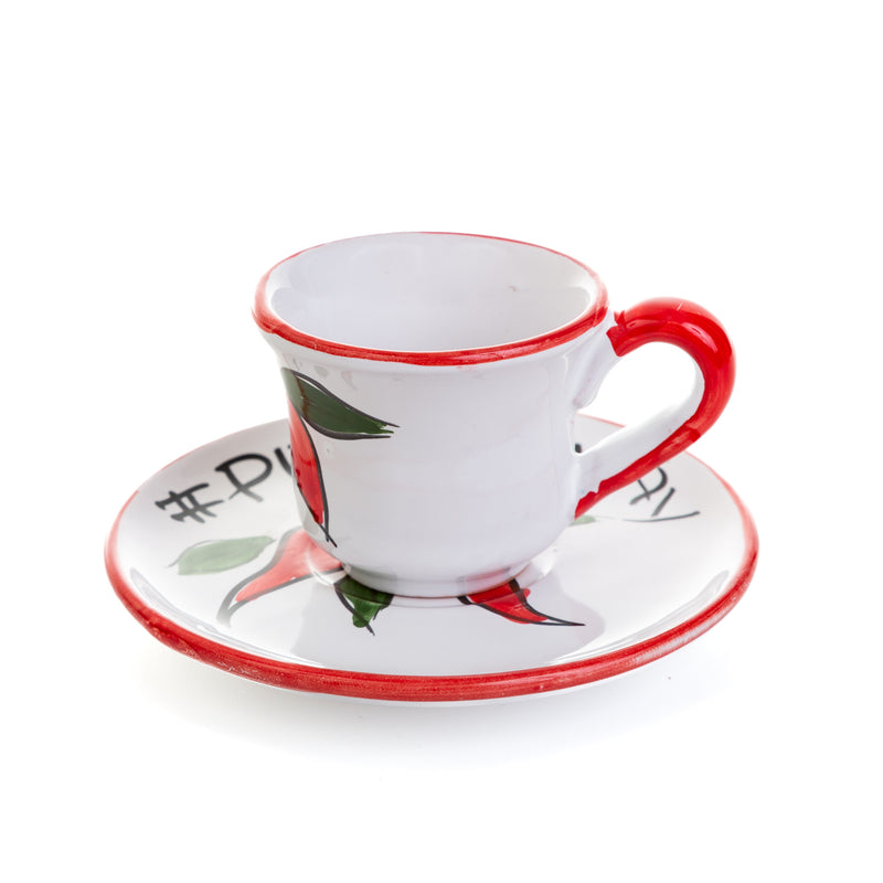 Coffee cup for ristretto lucky peperoncino Calabria