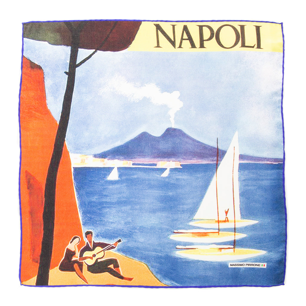 Silk Pocket Square hand  stitched edges